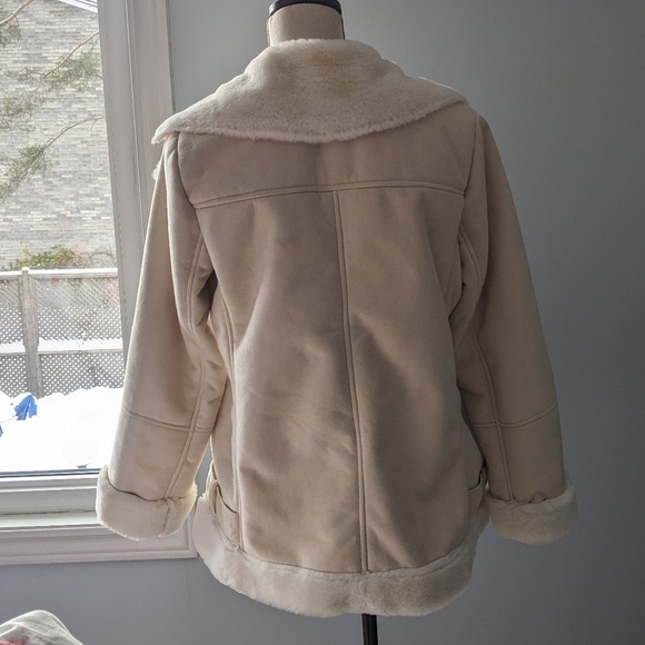 Dynamite manteau suede moto sherpa jacket - Picture 3 of 8